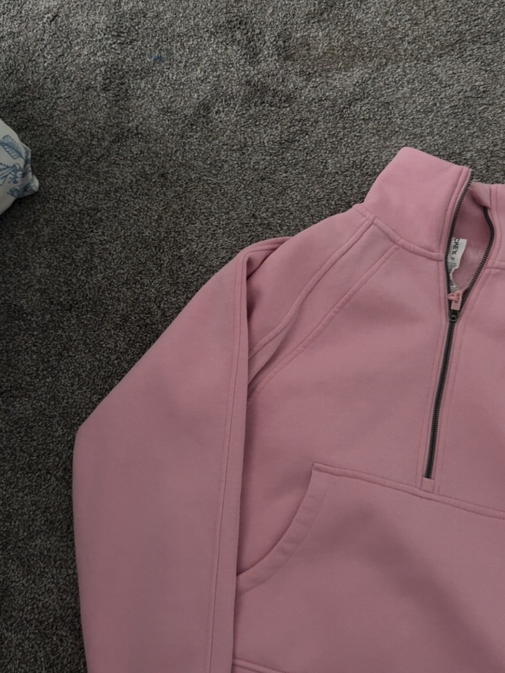 Pink Quarter-Zip Pullover Sweatshirt - Picture 2 of 3